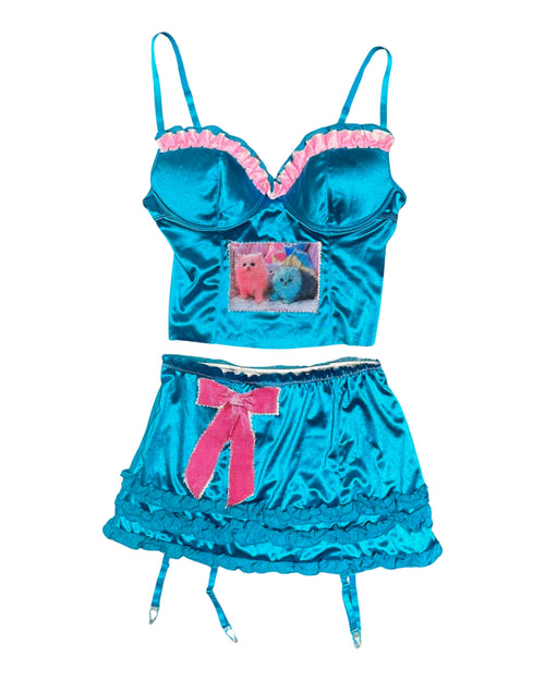 Teal kitty set