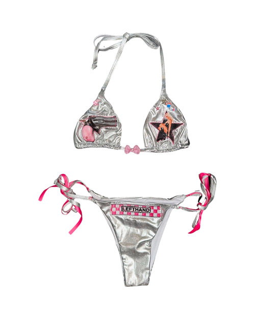 Pew pew silver bikini