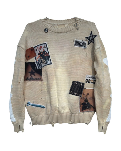 rockER bleached sweater