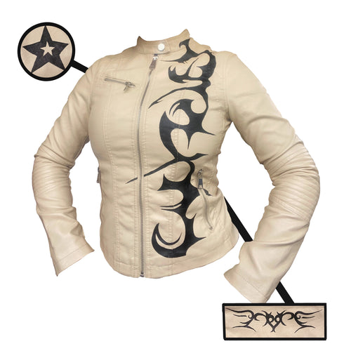 tribal moto jacket