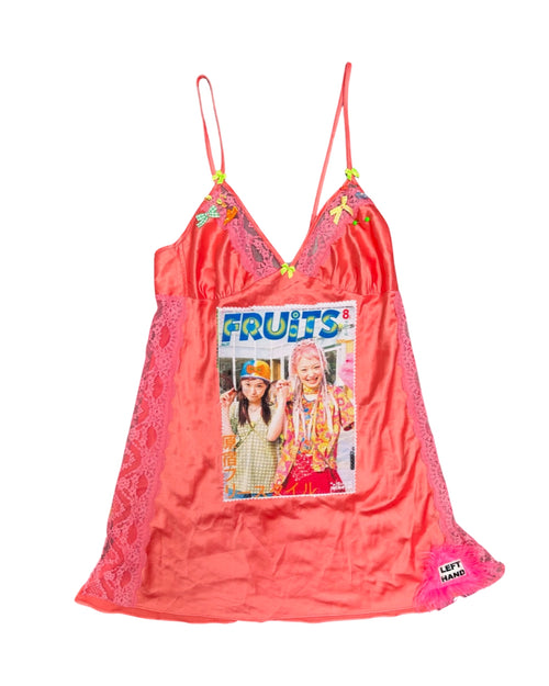 vintage betsey fruits slip dress