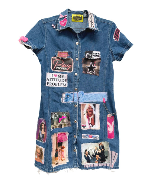 pu55y power denim dress