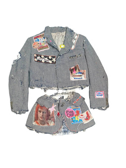 special delivery cropped blazer set