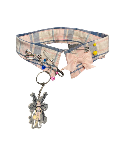 pink plaid winx collar