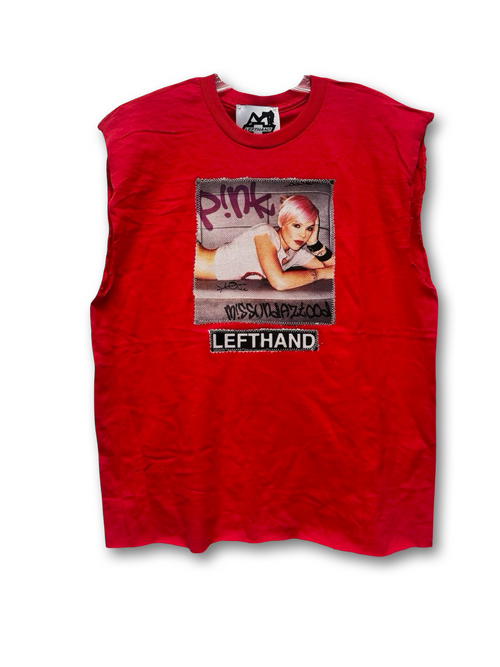 red P!NK sleeveless tee