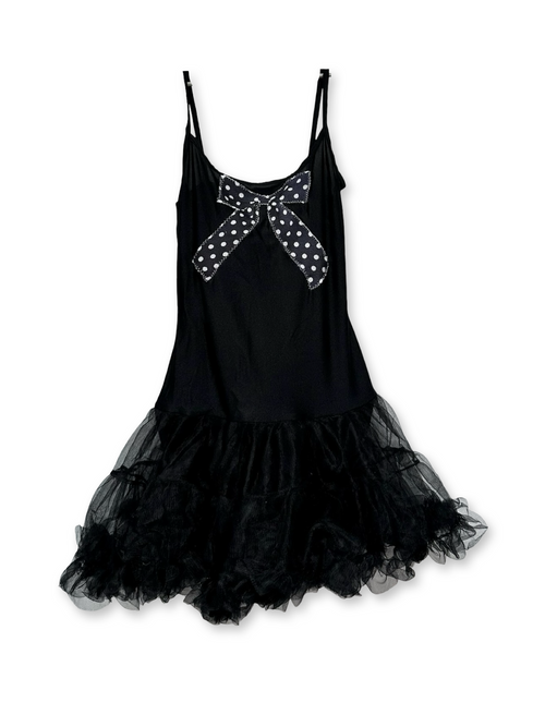 black polkadot tutu dress