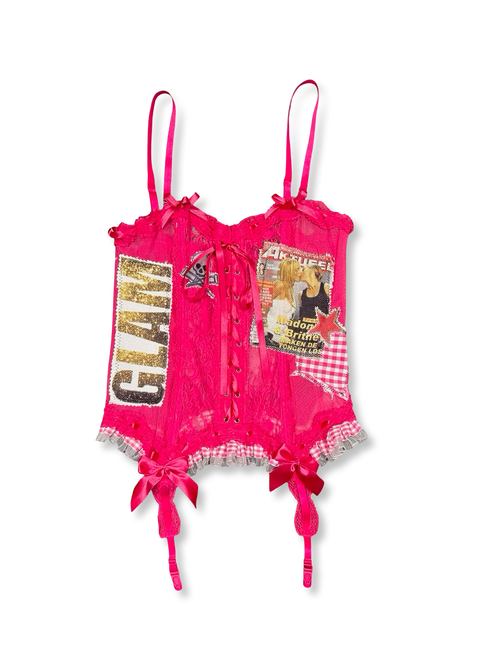 pink glam madonna corset