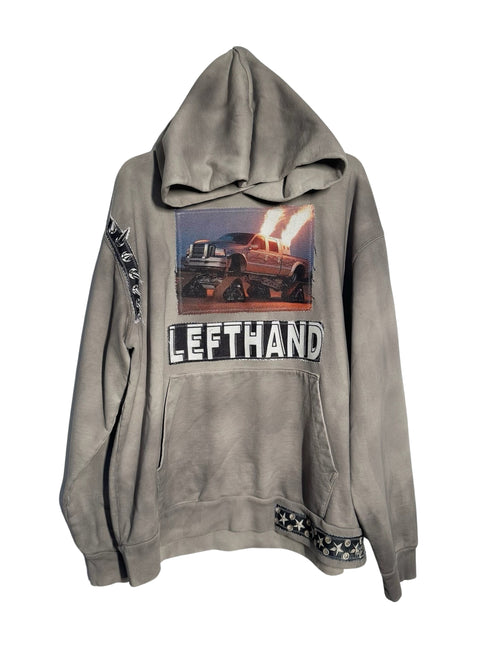 grey monster truck pullover hoodie