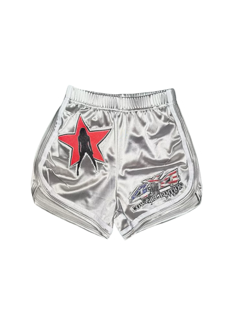 4x4 shiny silver hot shorts
