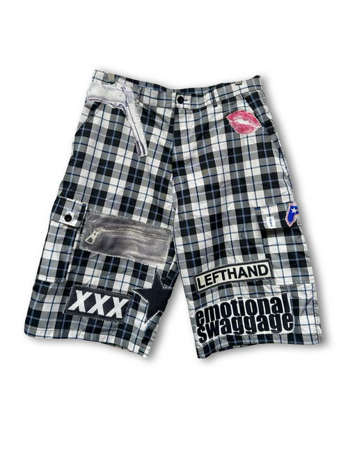 emotional swag plaid shorts