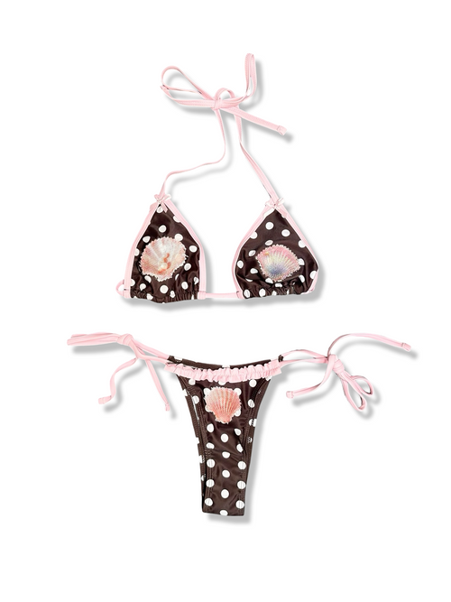 polkadot shell bikini