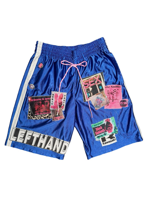 blue n pink sonic youth shorts