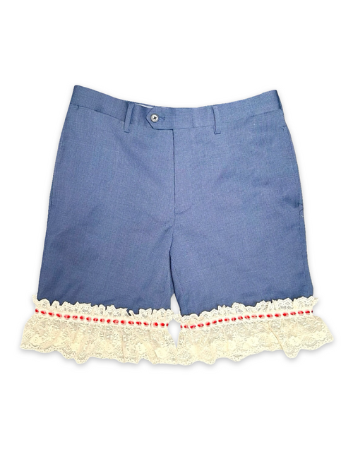 delicate ruffle trouser shorts