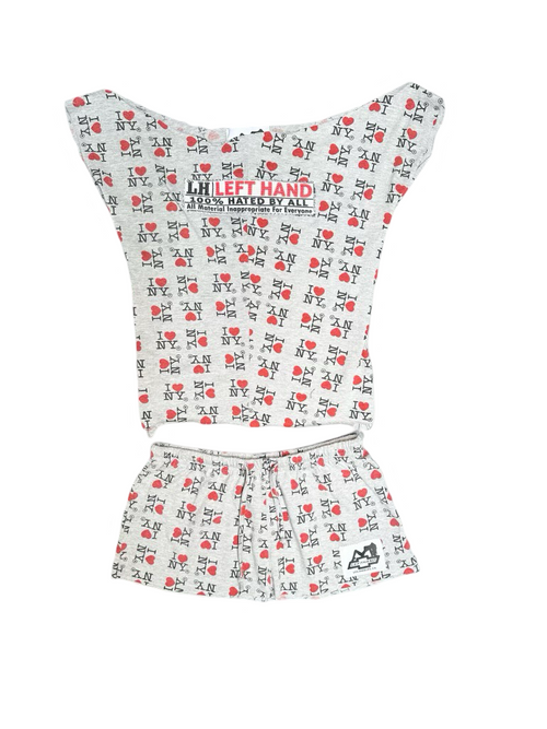 I <3 nyc skirt and top set