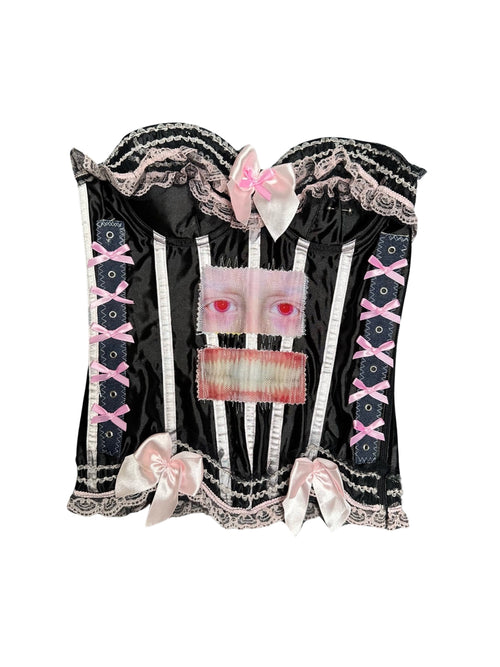 no nose pink corset