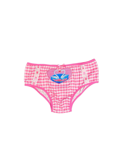 plaid swan boy shorts