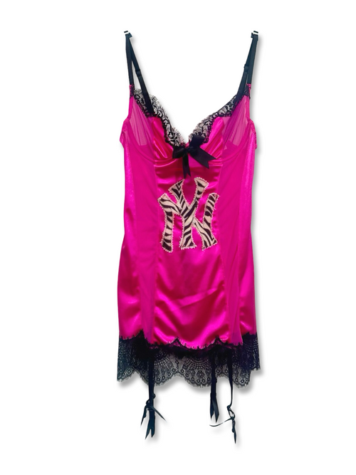 NEW YORK pink garter dress