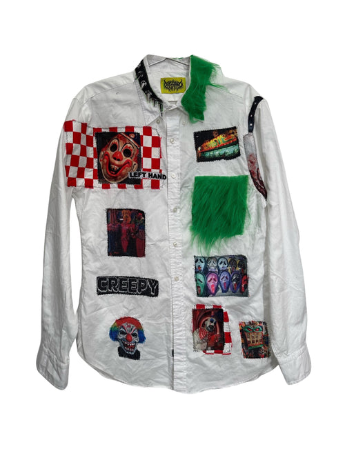cr33py button up shirt