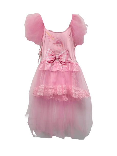 pink clown princess dress