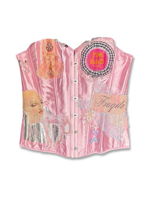 IM BADD pink corset