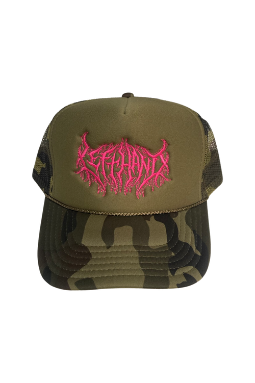 pink camo trucker hat