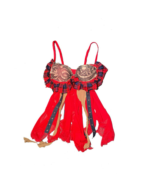 Tattoo bra scrappy dress