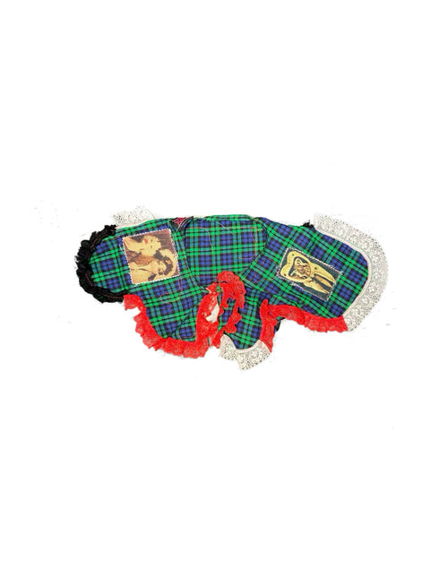 Plaid Ruffle Collar