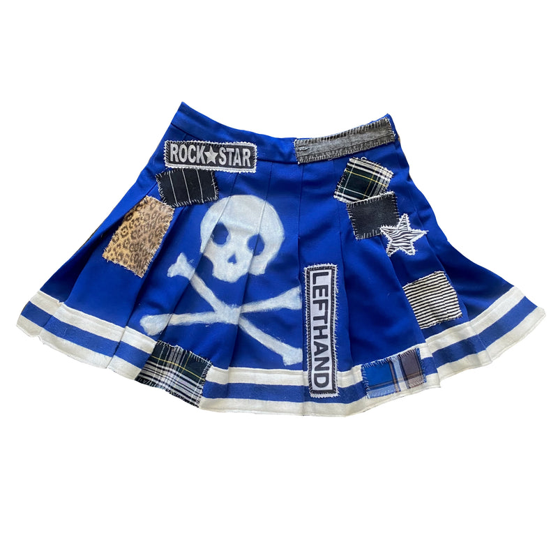 blue rockstar cheer skirt