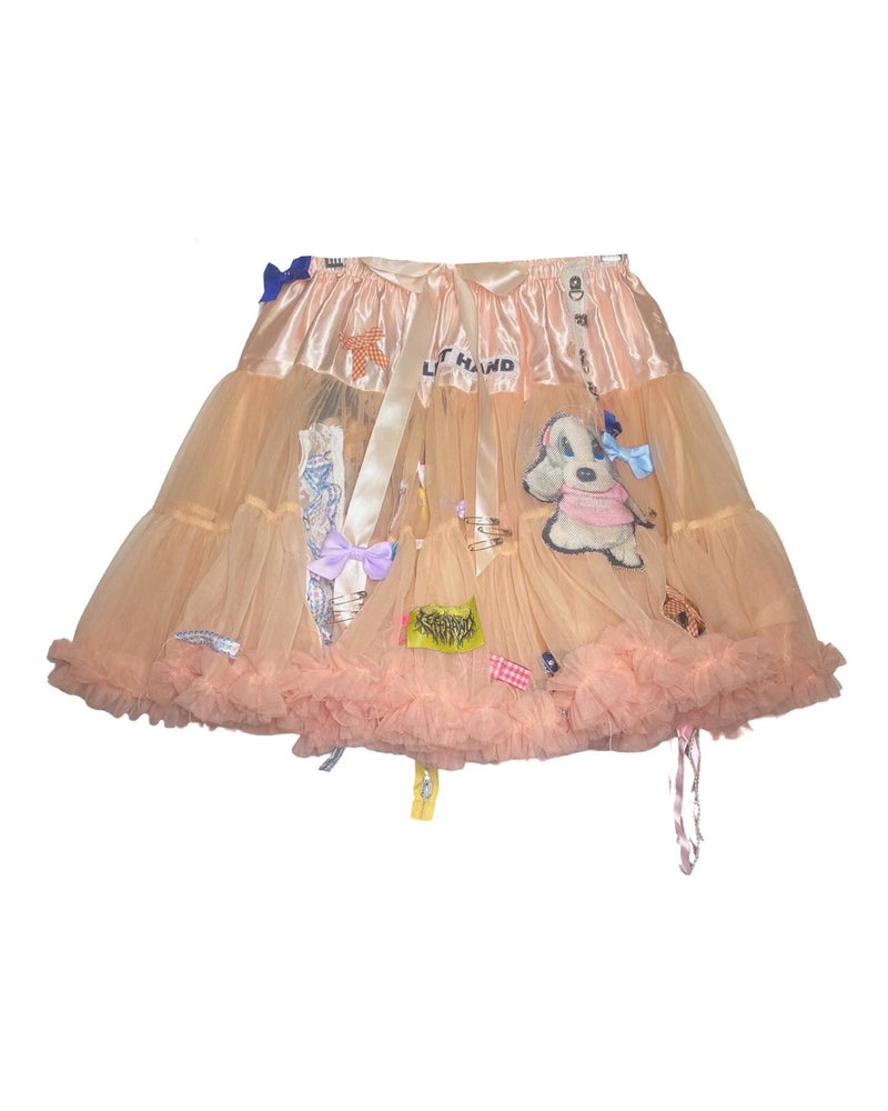 ruffles and bows peach petticoat