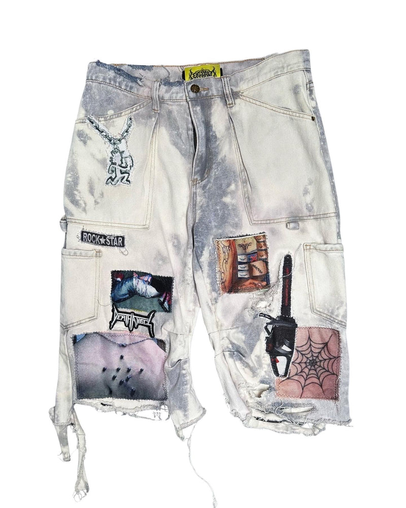 Rockstar juggalo bleached jorts