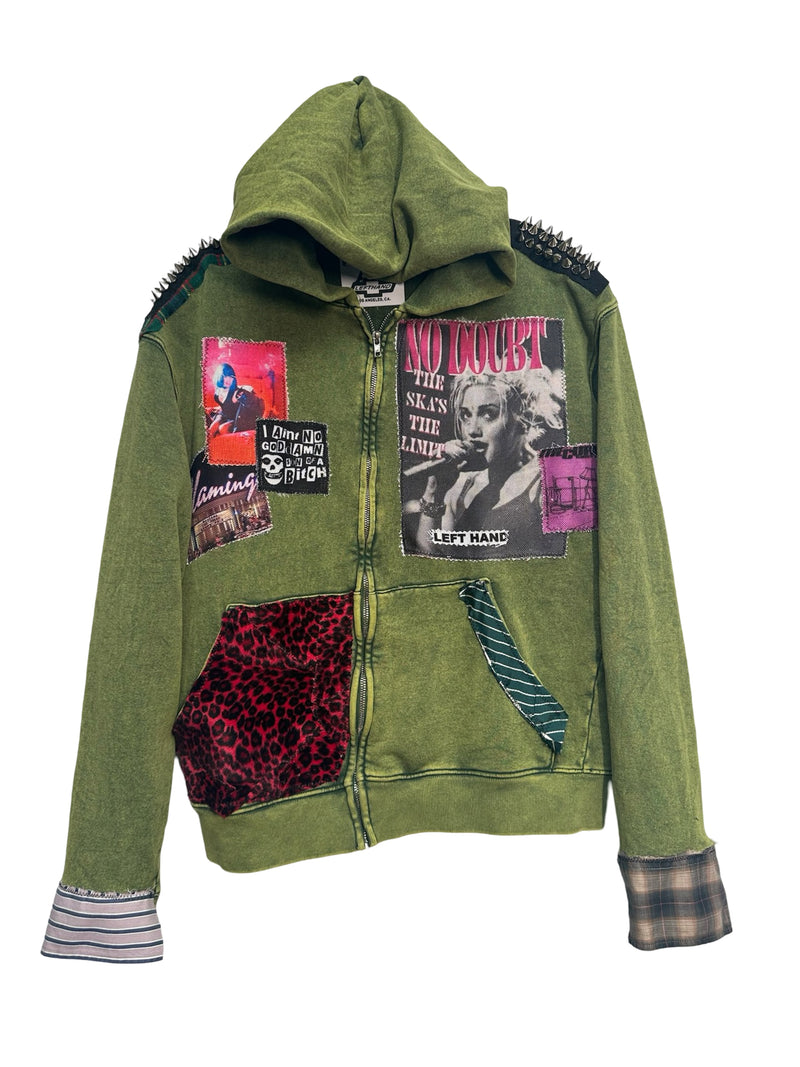 No doubt green zip up hoodie