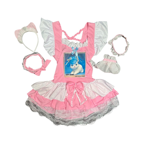 im a puppy DUH pink mini dress