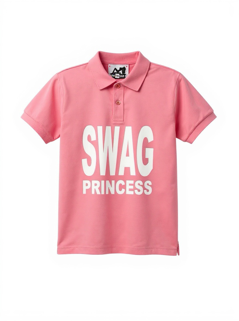 swag princess pink polo