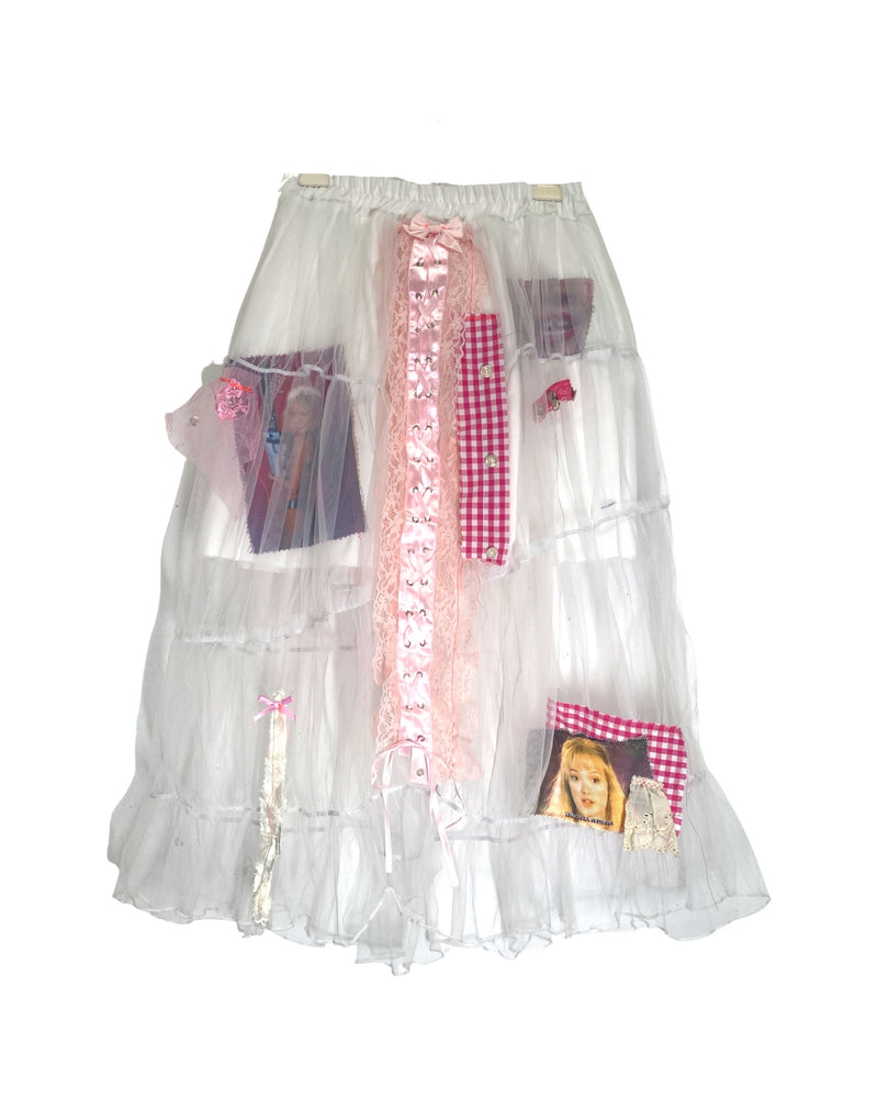 white mesh Wynona skirt