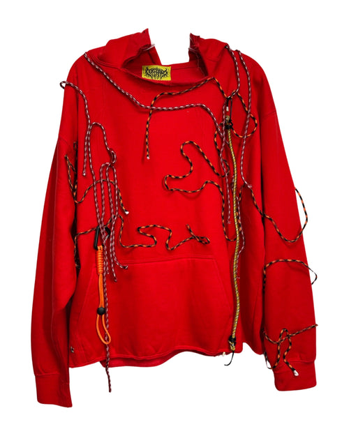 red climbing hoodie