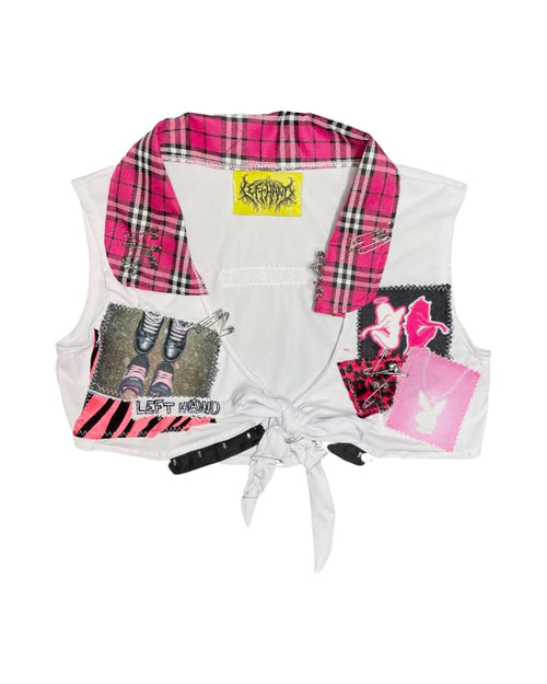 pink devil princess tie top