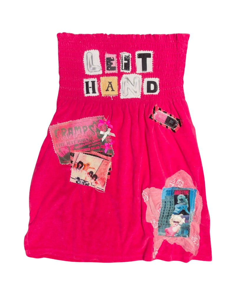 hot pink velour tube dress