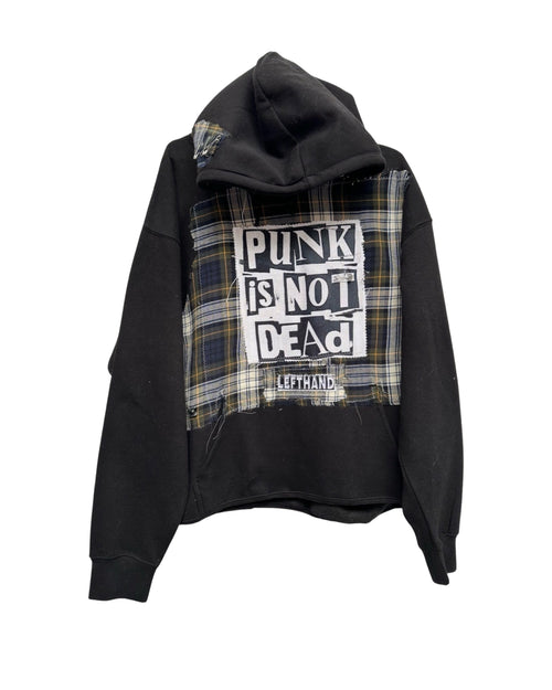 punk is not dead plaid hoodie