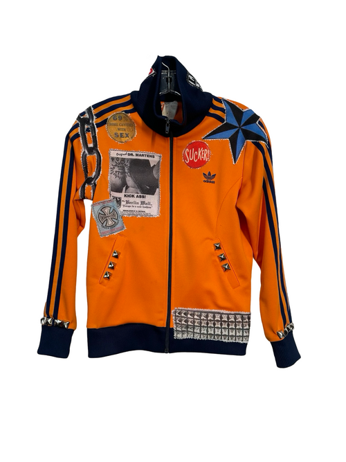 orange Adidas track top