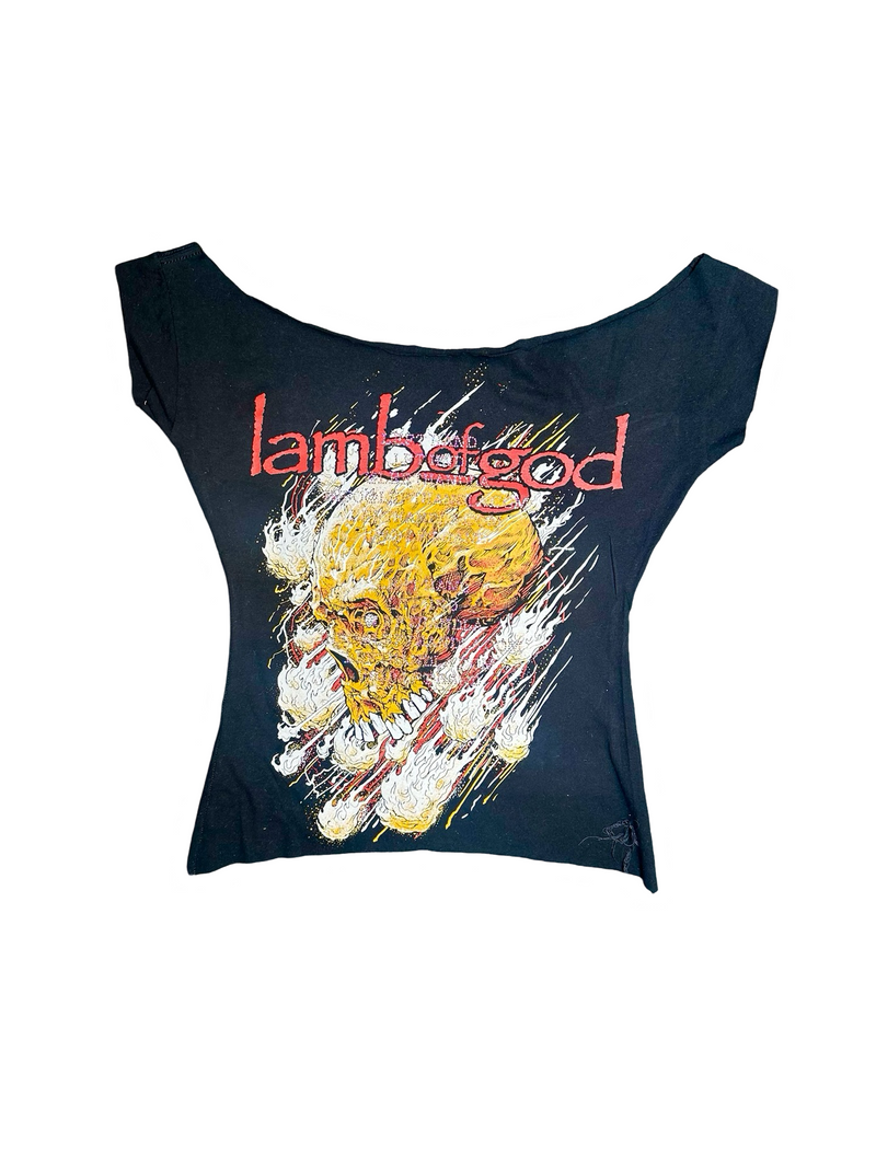 lamb of god rhinestone top