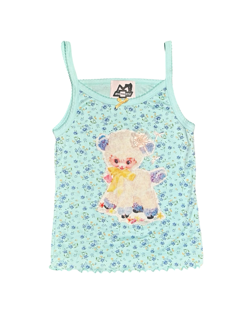 floral little lamb tank