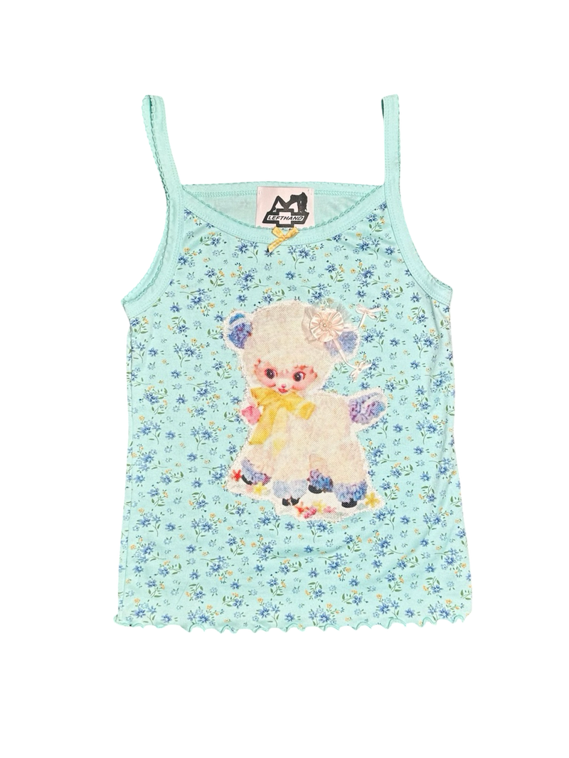 floral little lamb tank