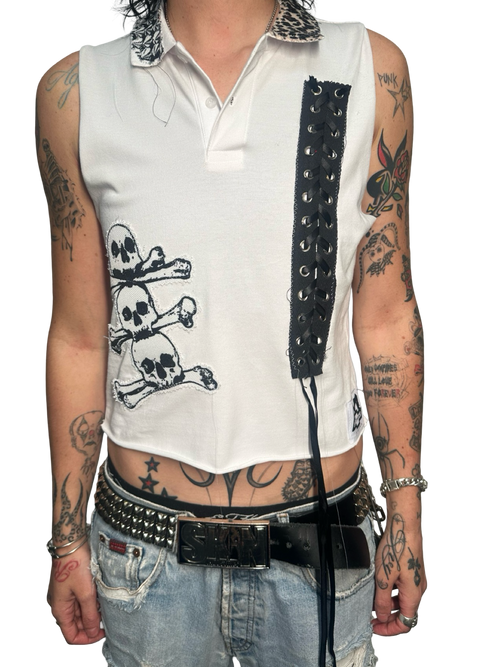 lace skeleton mini polo