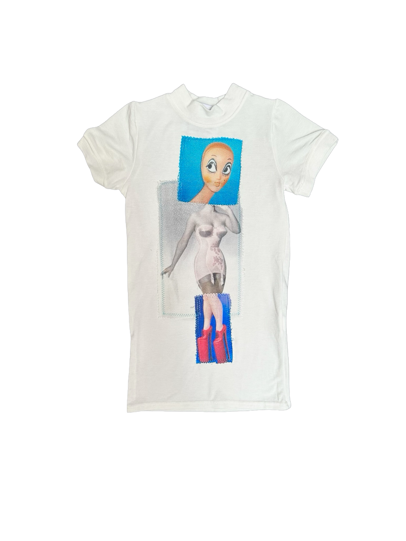 red platforms paper doll tee