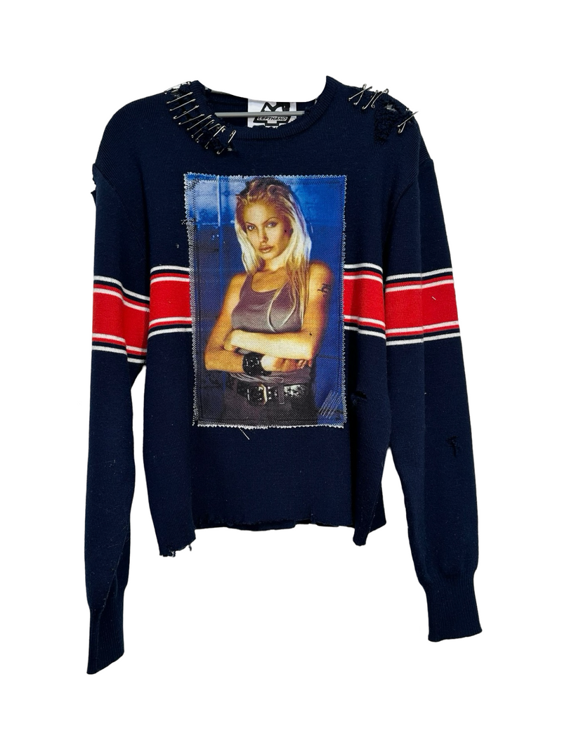 gone in 60 navy sweater