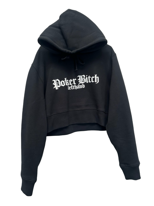 POKER BITCH cropped hoodie