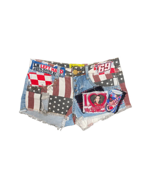 lana for president flag booty shorts