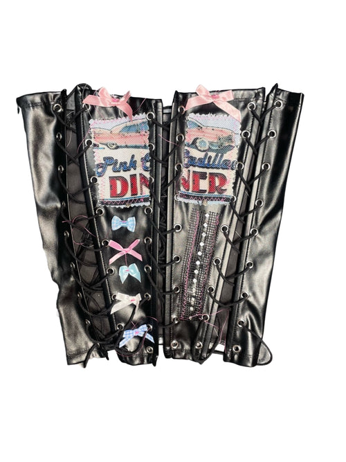 happy ending pink Cadillac diner corset