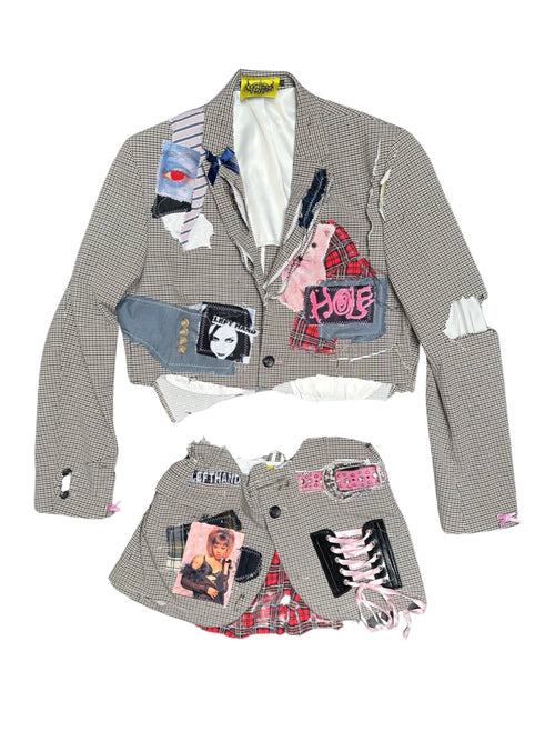 pinky blazer set