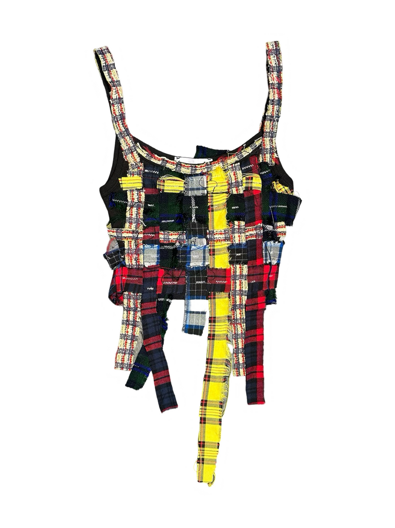 woven plaid tank